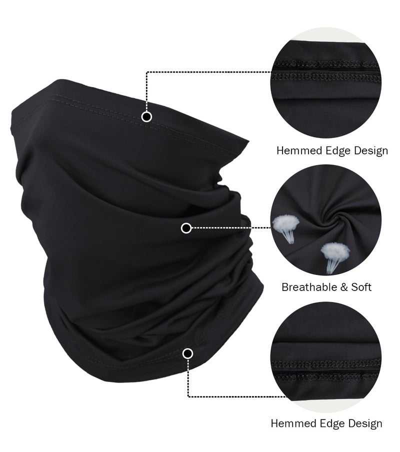 SRLLBBY Fishing Neck Gaiter, Sun Protection Face Mask, Cooling Neck Shield Scarf Cycling Balaclava Bandana for Men and Women (Black) - Image 4