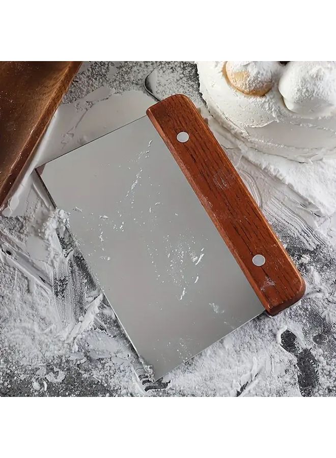 1 Pcs Stainless Steel Multifunctional Kitchen Scraper Dough Cutter Vegetable Cutter Food Safety Metal Kitchen Tool - Image 2