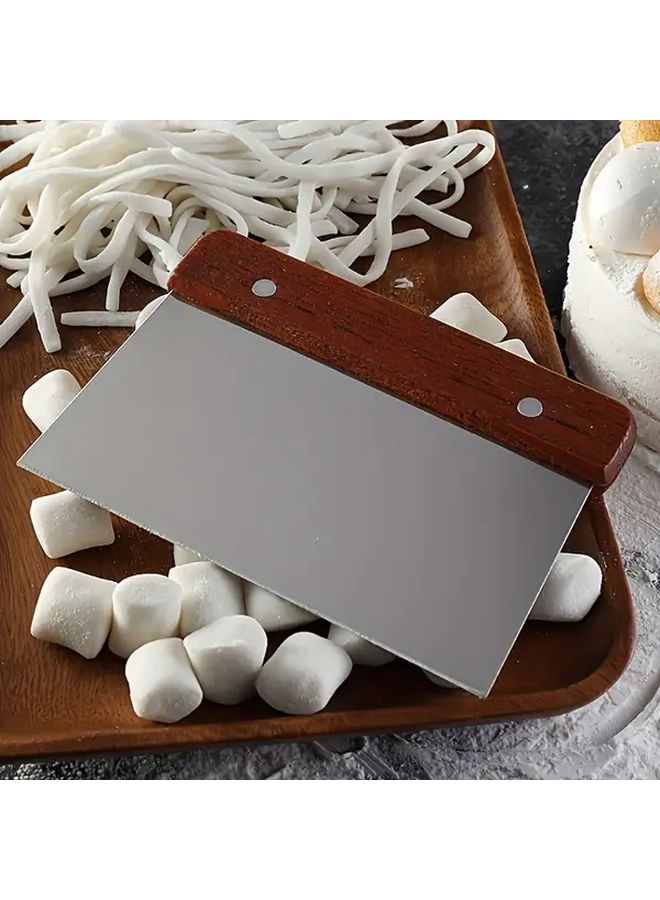 1 Pcs Stainless Steel Multifunctional Kitchen Scraper Dough Cutter Vegetable Cutter Food Safety Metal Kitchen Tool - Image 4