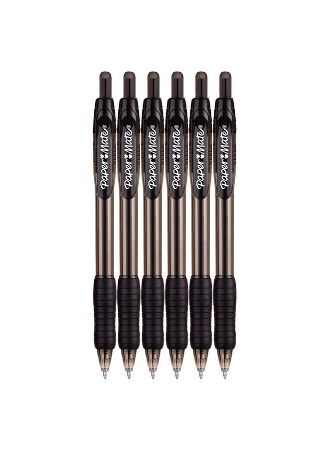 Paper Mate Profile Retractable Ballpoint Pens, 1.4Mm, Bold Point, 6-Count (Black)  - Image 1