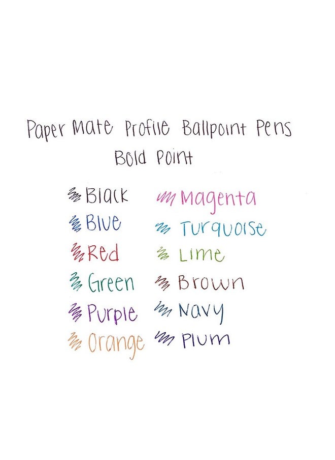 Paper Mate Profile Retractable Ballpoint Pens, 1.4Mm, Bold Point, 6-Count (Black)  - Image 5