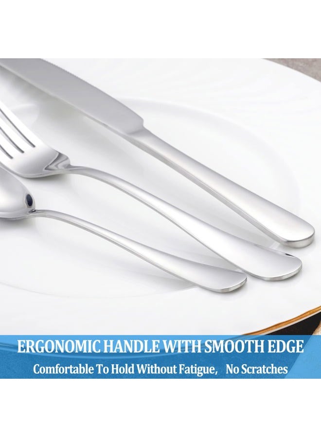 MUTNITT Dinner Spoon Set, 16 Pcs 7.3" Tablespoons, Premium Food Grade 18/10 Stainless Steel, Durable, Mirror Finish & Dishwasher Safe, Use for Home, Restaurant - Image 5