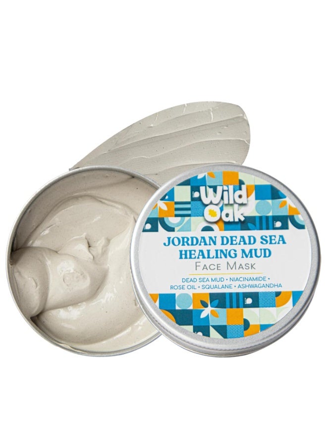 WILD OAK WildOak Dead Sea Mud Face Mask | Detox & Purifying Clay Mask with Niacinamide & Alpha Arbutin | Fights Blackheads, Blemishes & Aging | Tan Removal & Brightening | Evens Tone & Hydrates Skin | 100g - Image 1