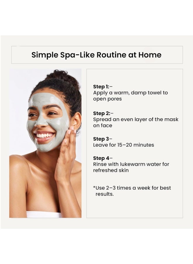 WILD OAK WildOak Dead Sea Mud Face Mask | Detox & Purifying Clay Mask with Niacinamide & Alpha Arbutin | Fights Blackheads, Blemishes & Aging | Tan Removal & Brightening | Evens Tone & Hydrates Skin | 100g - Image 3