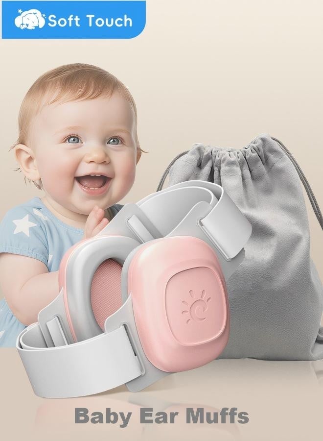 Soft Touch Baby Ear Muffs, Baby Headset, Baby Plane Ear Muffs Noise Protection for Infant and Babies 0- 48 Months, Baby Earplug, 24dB Sound Reduction, Adjustable Ear Muffs for Ear Protection, Hearing Damage & Improves Sleep,Travel - Image 1