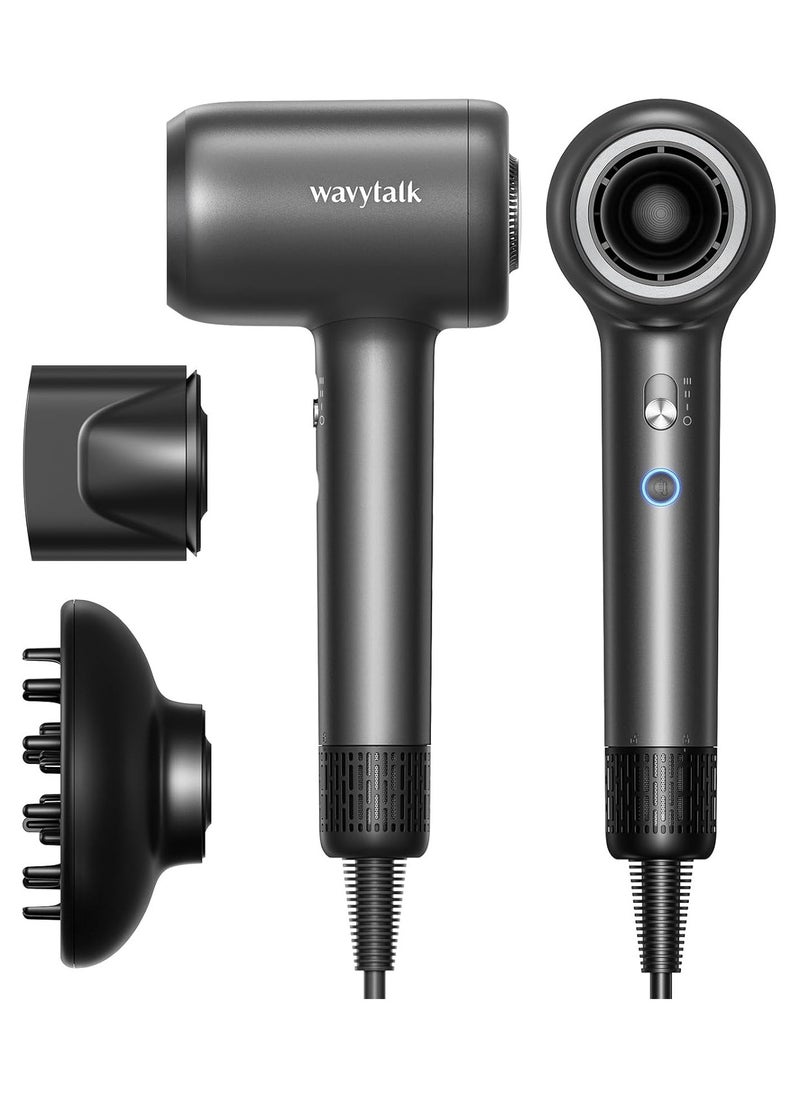 Wavytalk Hair Dryer With Diffuser Pro Fast Drying Hair Dryer 110,000 Rpm With 2 Attachments, Professional Ionic Lightweight Hair Dryer Blow Dryer With 3 Speeds & 3 Temps, Black - pzsku/Z4A94076752FAFA8E05BBZ/45/_/1740884237/e5d02b8a-b912-4d97-ab3c-720c0b9892ed