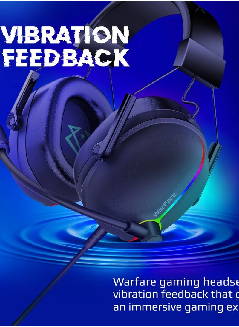 Generic - Extreme Performance 7.1 Surround Sound Gaming Headset With ENC Microphone & Vibration Feedback - Image 1