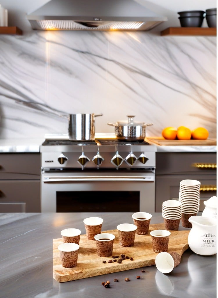 Falconpack 6oz Paper Disposable Cups - Eco-Friendly and Perfect for Hot or Cold Beverages - Ideal for Parties, Events, Offices, and Everyday Use - Image 2