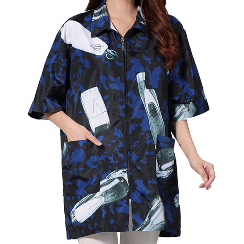 Grooming Smock Salon Apron For Stylists Hairdresser Work Clothes Hair Salon Use Blue Wear-Resistant 1Set - Image 1