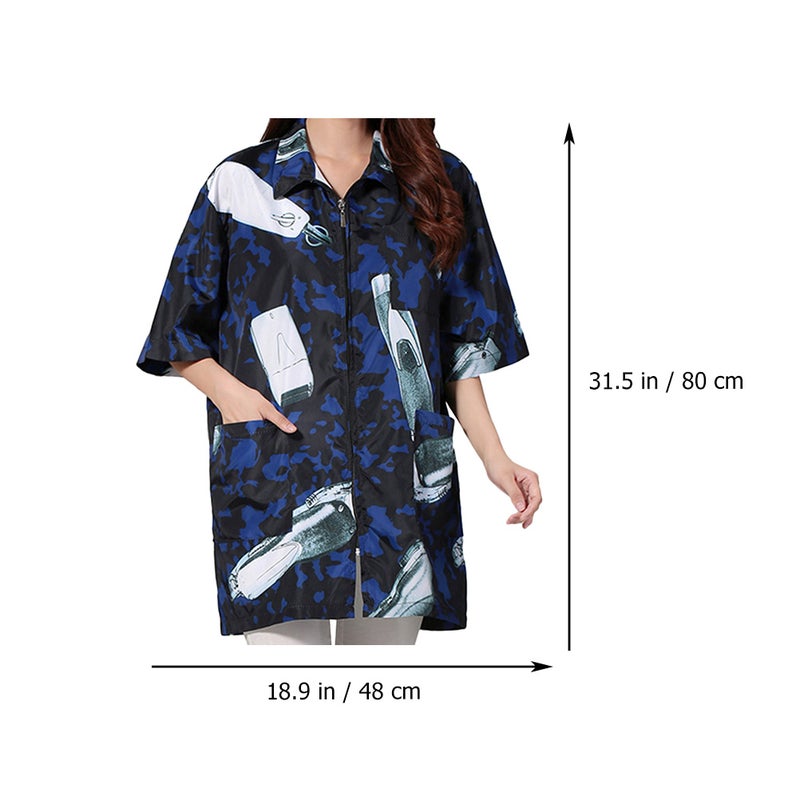 Grooming Smock Salon Apron For Stylists Hairdresser Work Clothes Hair Salon Use Blue Wear-Resistant 1Set - Image 2