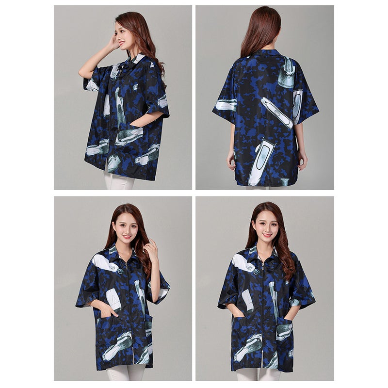 Grooming Smock Salon Apron For Stylists Hairdresser Work Clothes Hair Salon Use Blue Wear-Resistant 1Set - Image 5
