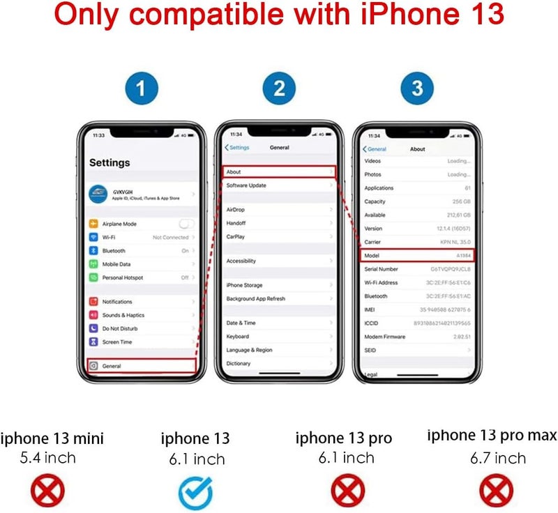 Perzework OEM Rear Back Glass Replacement (Black) Compatible with iPhone 13 6.1 inches All Carriers with Pre-Installed Adhesive and Repairing Tool Kits - Image 2