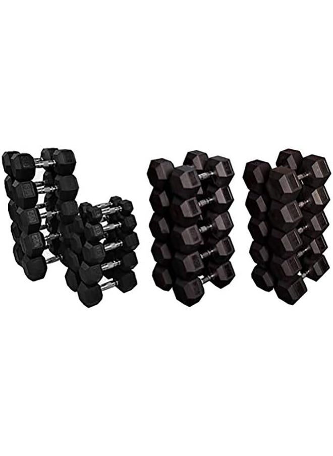 Miracle Fitness Miracle Fitness Hex Dumbbells Set - 2.5 KG to 20 (8 Pairs)/ Miracle Fitness  - Image 5