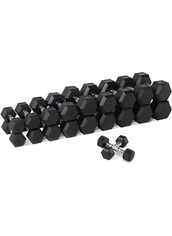 Miracle Fitness Miracle Fitness Hex Dumbbells Set - 2.5 KG to 20 (8 Pairs)/ Miracle Fitness  - Image 4