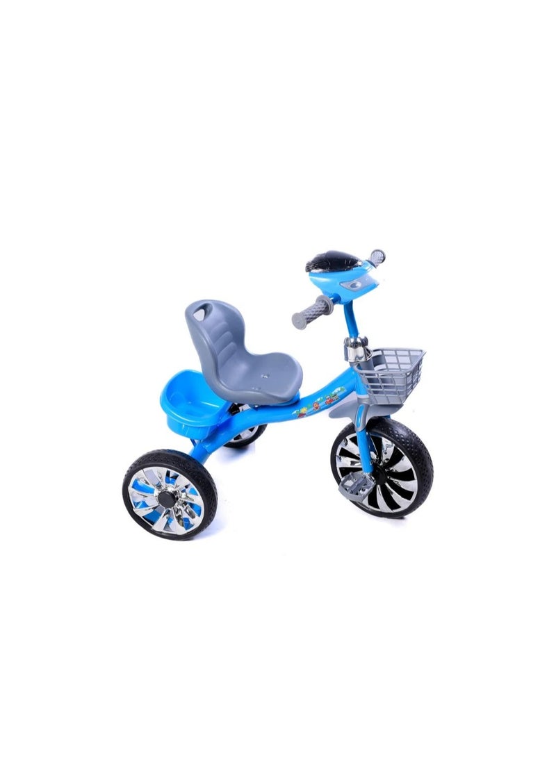 This children's tricycle with lights and a model car box gives your child quick stability and balance while driving. A comfortable seat specially designed for child comfort with plenty of room to move. An attractive front light. - Image 1