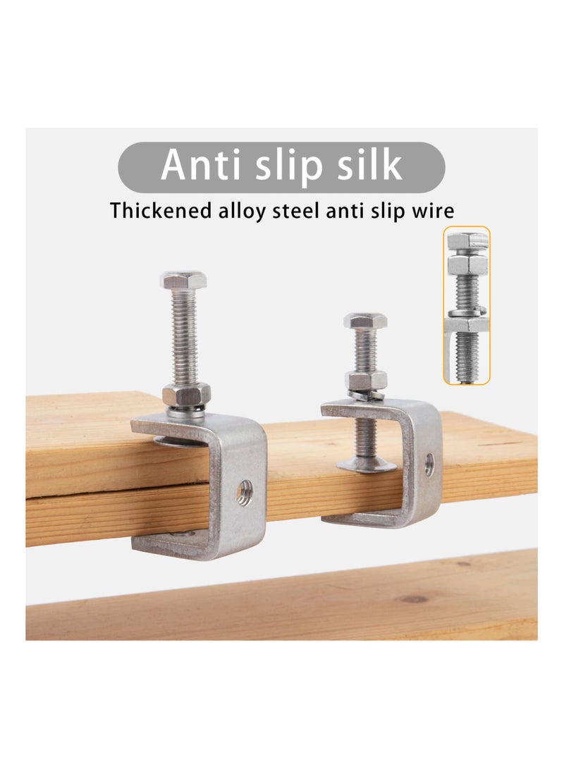 Cobest 2 Pack 304 Stainless Steel Small C Clamps, 1 Inch Mini C-Clamps Heavy Duty With Wide Jaw Opening for Woodworking and Welding Mounting, Suitable for Home and Professional Use (30mm) - Image 4