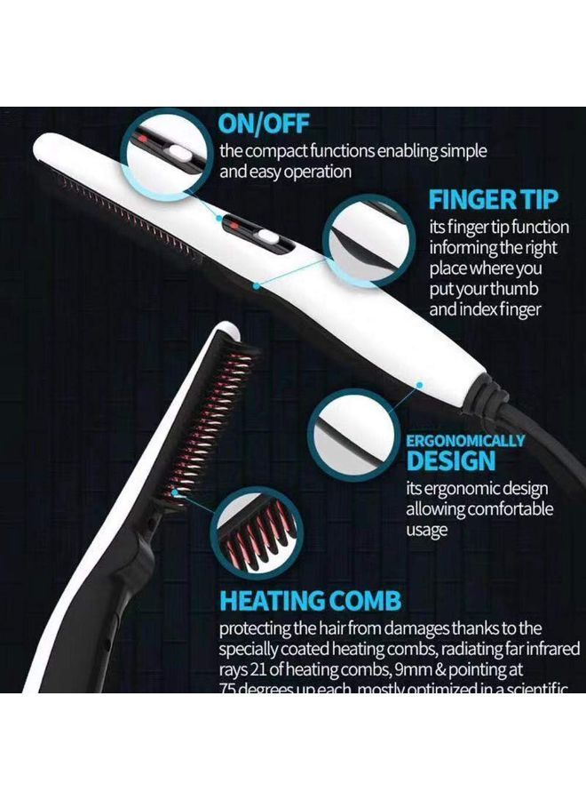 NIBEMINENT Moustache Hair Straightener And Styler Black/White - Image 2