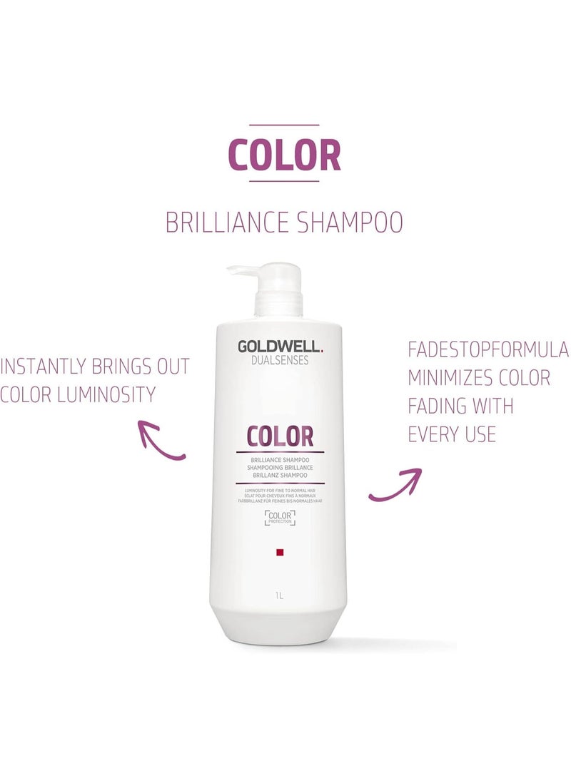 GOLDWELL Dualsenses Color Brilliance Shampoo for Fine to Normal Color-Treated Hair 1000ml - Image 2