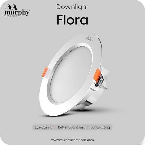 Murphy Flora 9W LED Down Light, Cool White Light, Round, Pack of 4, Recessed Ceiling LED Light, Suited for 3 inch Junction Box/Concealed Box (2 Years Warranty) | Pack of 4 - Image 2