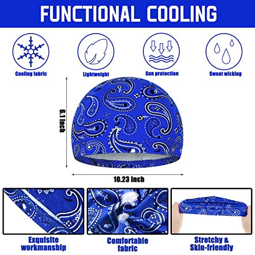 Tarpop 10 Pcs Men Skull Caps Cooling Welding Hard Helmet Liner Cycling Skull Caps Wicking Beanie Do Rag Head Wrap for Men(Assorted Style) - Image 5