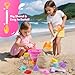 AuntyFey Collapsible Beach Toys for Kids Ages 48 Sand Toys for Toddlers Ages 348 Beach Toy Set with Collapsible Beach Buckets Sandbox Toy for Kids - Image 4