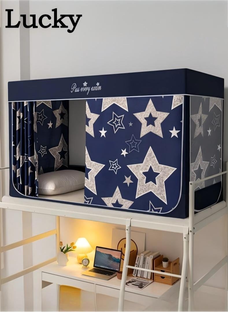 لاكي خيام مظلة السرير ستارة تعتيم ستارة خيمة سرير واحد ستارة قماش تظليل الطالب مظلة السرير ناموسية نوم الطالب حماية الخصوصية - Image 1