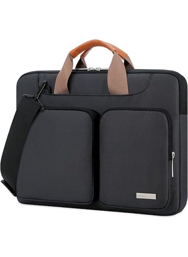 Lacdo 360° Protective Laptop Shoulder Bag, 14 inch Laptop Sleeve Bag for 14 inch New MacBook Pro M5/M4/M3/M2/M1 Chips Pro Max A3434 A3112 A3401 A3185 A2918 A2992 2025-2021 Computer Messenger Bag - Image 1