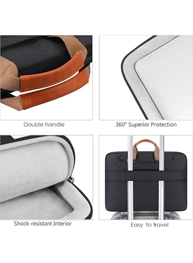 Lacdo 360° Protective Laptop Shoulder Bag, 14 inch Laptop Sleeve Bag for 14 inch New MacBook Pro M5/M4/M3/M2/M1 Chips Pro Max A3434 A3112 A3401 A3185 A2918 A2992 2025-2021 Computer Messenger Bag - Image 3