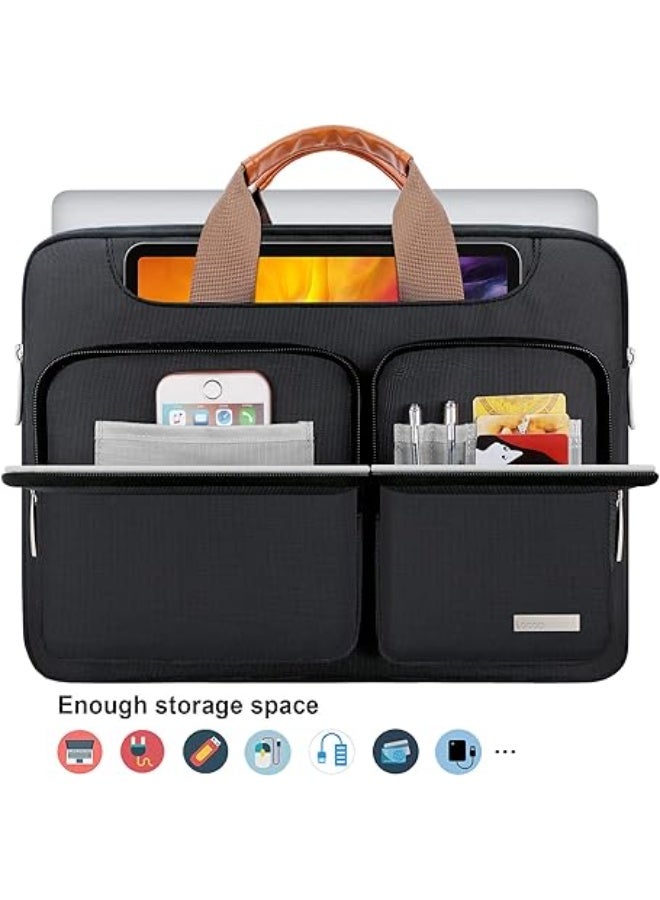 Lacdo 360° Protective Laptop Shoulder Bag, 14 inch Laptop Sleeve Bag for 14 inch New MacBook Pro M5/M4/M3/M2/M1 Chips Pro Max A3434 A3112 A3401 A3185 A2918 A2992 2025-2021 Computer Messenger Bag - Image 4