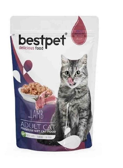 كيس طعام القطط البالغة من لحم الضأن من BestPet معلب 85 جرام