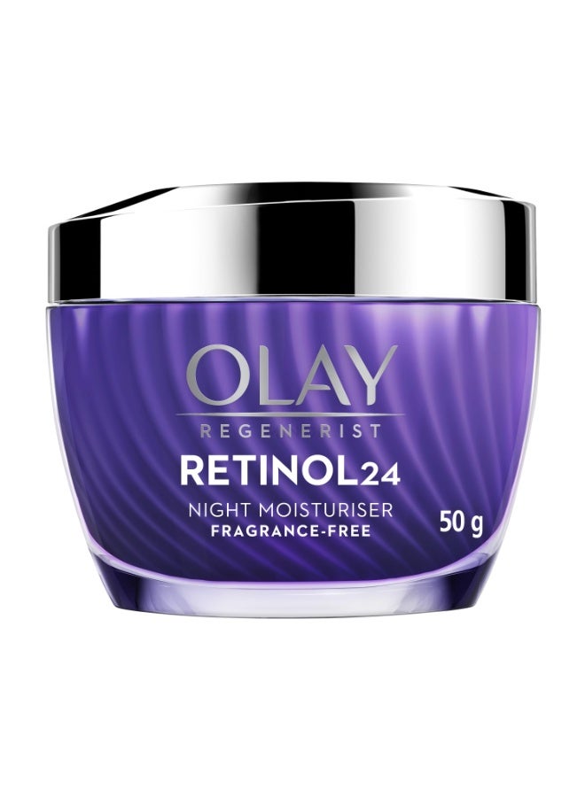 Olay Regenerist Retinol 24 Night Cream l Renews and Resurfaces Skin Overnight l No Redness or Irritation | Fragrance Free l Normal, Oily, Dry and Combination Skin 50g - Image 1