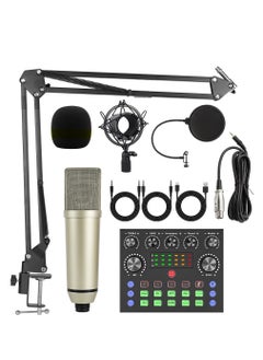 Extra Live Sound Cards Condenser Microphone Set Streaming Audio Mixer with Microphone Stand/Suitable for Live Broadcast/Podcast/Youtube/PC/Smartphone(U87+V8S)  - Image 1