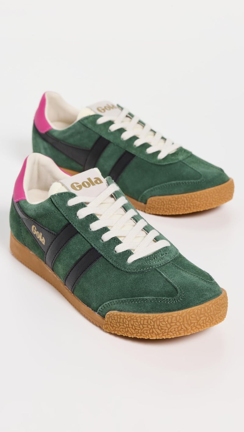Gola Women's Elan Sneakers, Evergreen/Black/Fuchsia, 8 Medium US - Image 4