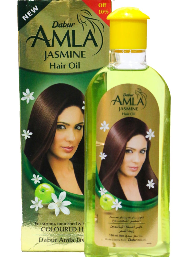 Dabur Amla Hair Oil Jasmine - 180 ml - Image 1