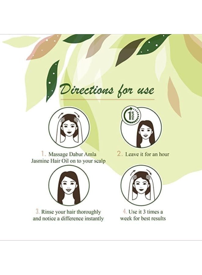 Dabur Amla Hair Oil Jasmine - 180 ml - Image 3