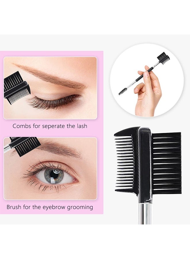 Eyelash Curler & Eyebrow Brush Kit for Women, with Lash Comb, Extension Tweezers, Mascara Brushes & 10 Silicone Refill Pads - Image 2