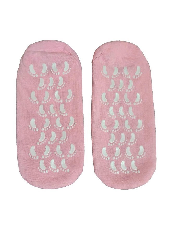 Maharsh Pink Soften Moisturizing Recovery Foot Hand Care Gel Socks and Gloves (Pink) - Image 2