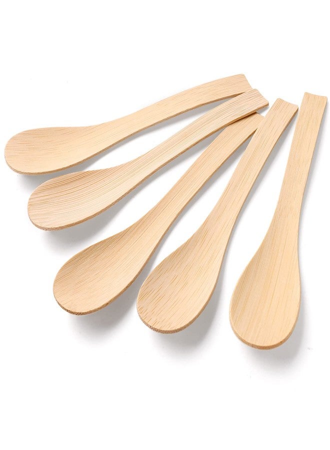 Banbu Bamboo Utensils Disposable -100PK Bamboo Soup Spoons 6.7" Disposable Compostable Spoons for Eating 100% Biodegradable Renewable Natural Travel Cutlery - Image 1