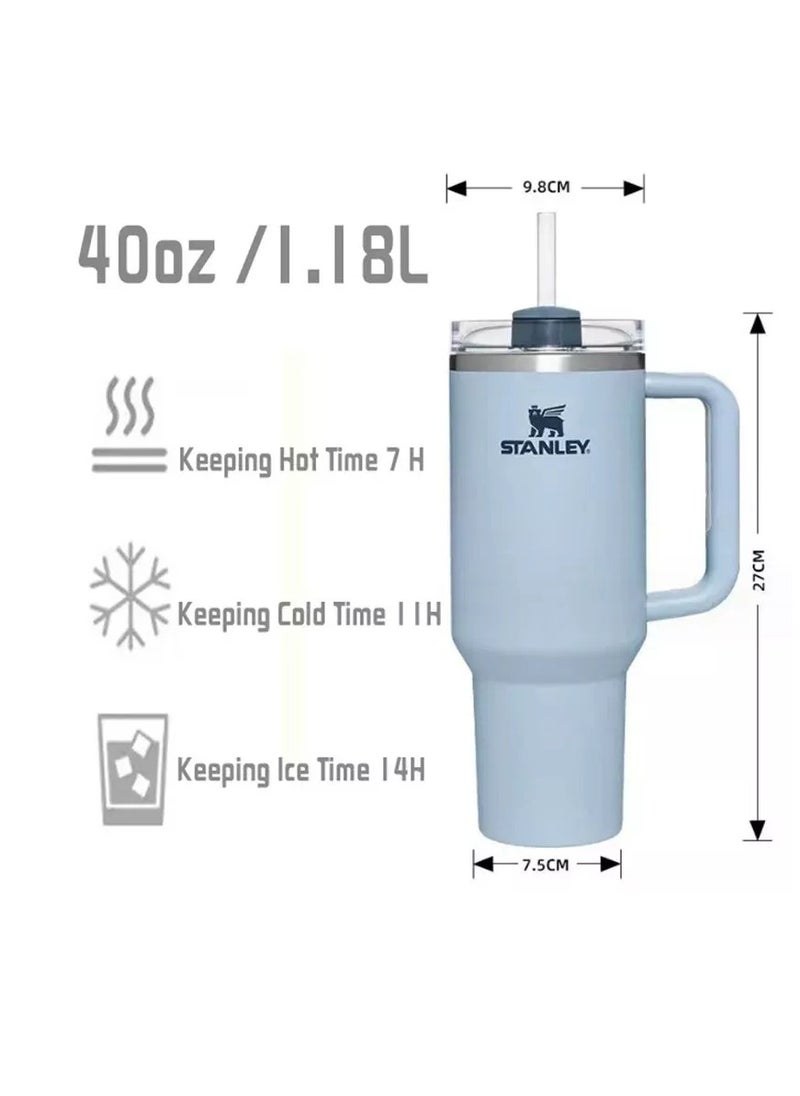 Stanley - Stanley cup H2.0 Stainless Steel with Lid and Straw for Water Iced Tea,Coffee and Smoothie - Image 1