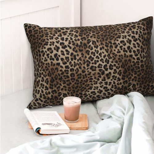 JEFERSO Brown Leopard Print Pillow Covers 12x20 Set of 2 Cheetah Pillowcase Animal Skin Cheetah Print Decorative Throw Pillows Outdoor Farmhouse Decor Lumbar Modern Cushion Case for Couch Sofa Room - Image 2