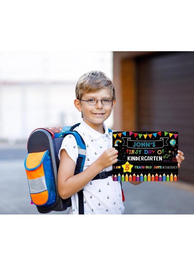 WaaHome - First And Last Day Of School Board 9''X12'' Double Sided Back To School Sign My 1St Day Of Kindergarten Preschool Chalkboard Sign For Kids Girls Boys Back To School Photo Prop Supplies - Image 1