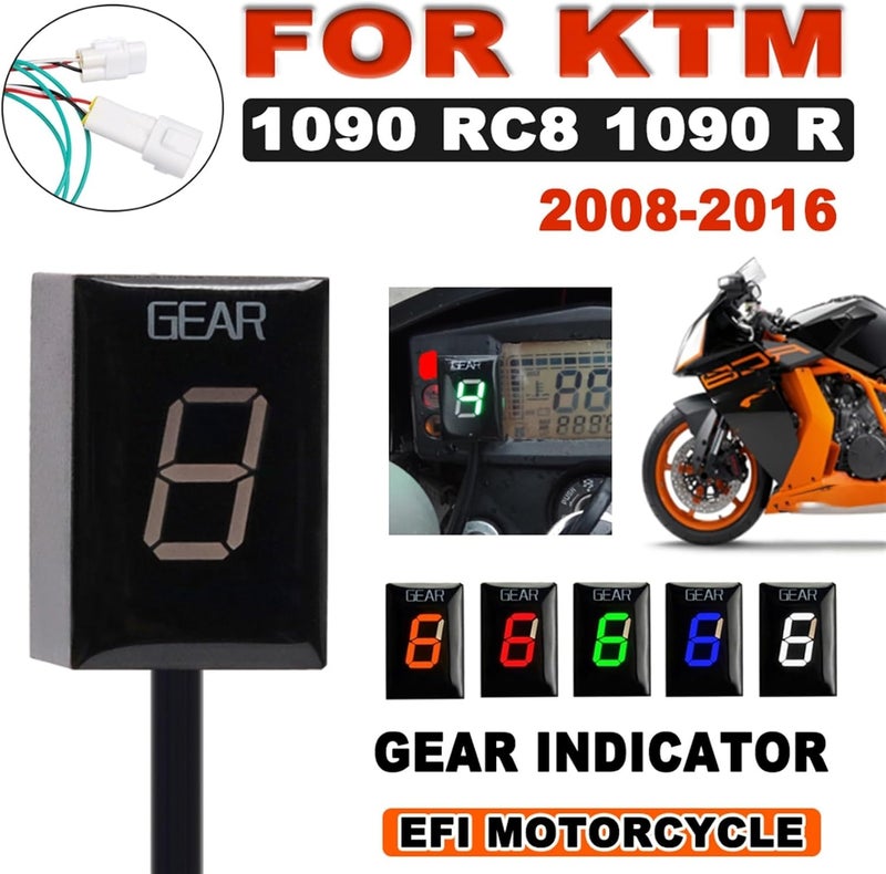 Vuzmode Motorcycle Gear Indicator - Red Bracket - Image 5