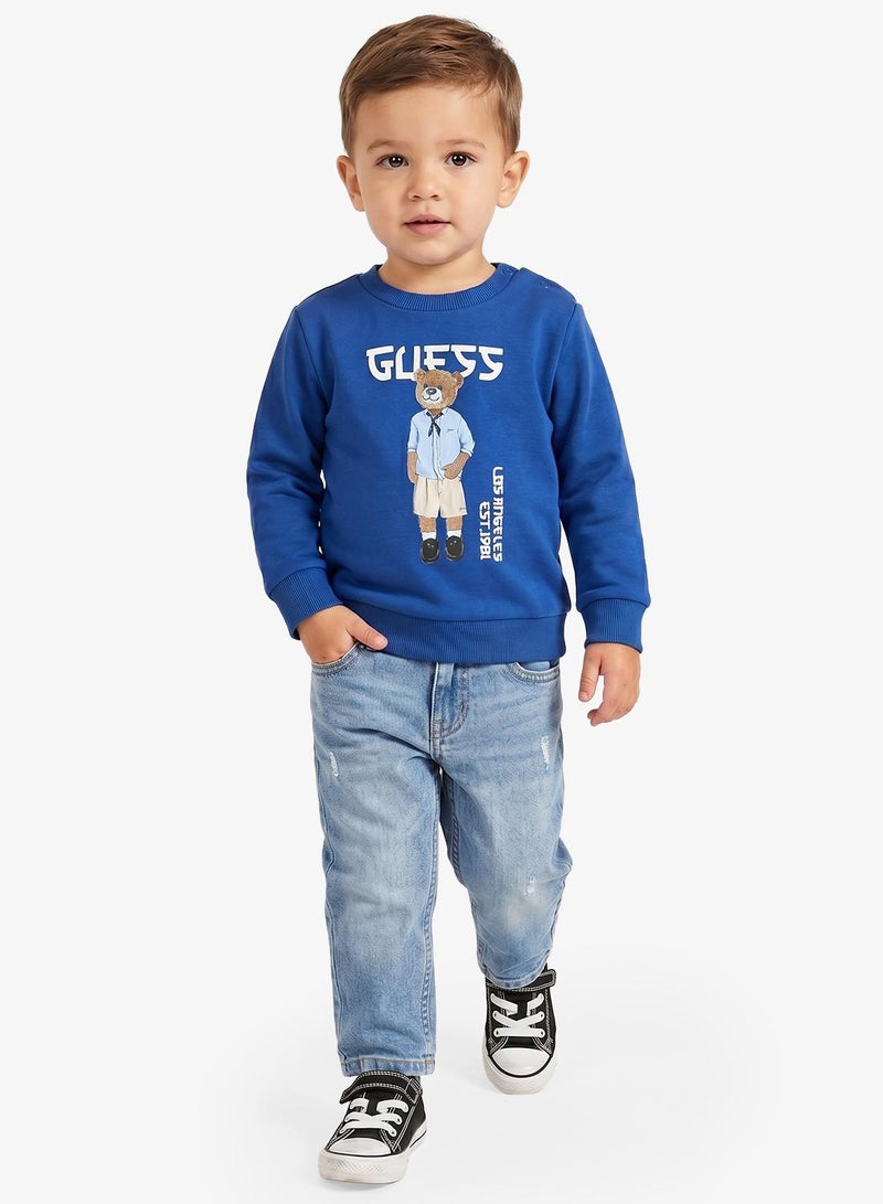GUESS Infant Graphic Crew Neck Sweatshirt - Image 1