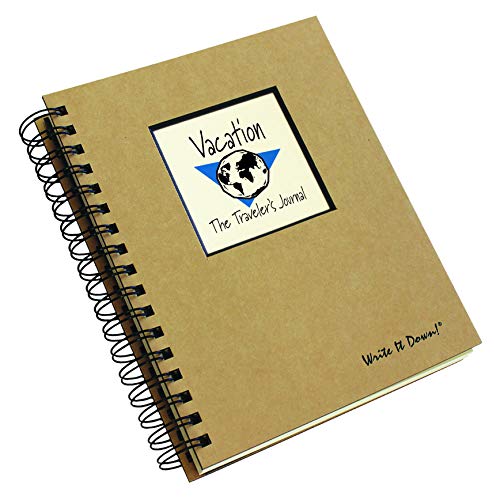 Write it Down series by Journals Unlimited, Guided Journal, Vacation, The Traveler's Journal, Full-size 7.5"x 9", Kraft Hard Cover, Made in USA - Image 3