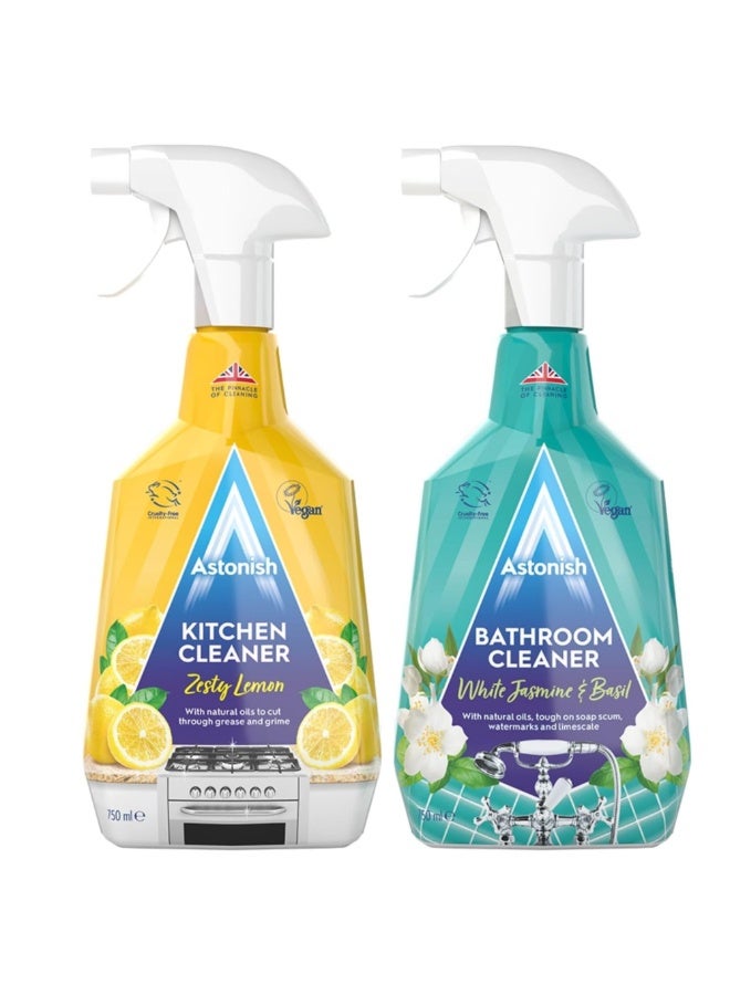 Astonish Bathroom 750 Ml + Kitchen Cleaner 750 Ml - Image 1