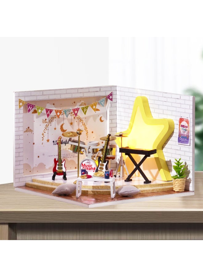 Zhiqu House Children's Handmade Diy Cabin 3D Puzzle Little Girl Toy Boutique Birthday Gift-Color:Dream Young A + Glue (Chinese Version) - Image 3