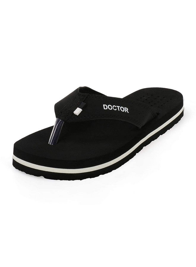 ORTHO JOY Extra Soft Doctor Ortho Slippers for men - Black - Image 1
