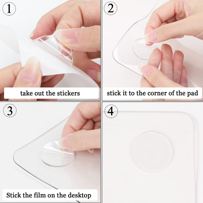 Oterri Clear Writing Desk Pad, 24â€™â€™x17â€ Heat Resistant Waterproof PVC Round Edge Durable Desk Protect Mat, Anti-Static Writing Mat Table Protector - Image 3