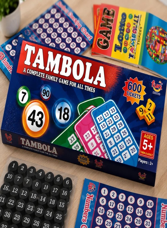 Premium Tambola Game Set with 600 Tickets for Family & Group Fun | Housie Bingo Board Game Kit for Kids & Adults Numbers Calling Board, Reusable Number Tokens & Lottery Tickets - Image 4