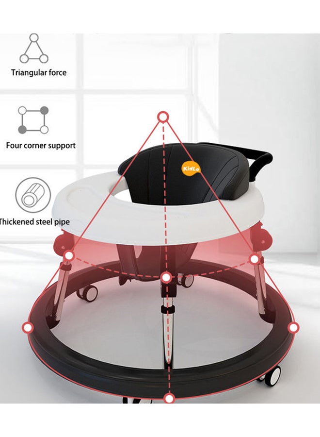 Kidle Multifunctional Anti-Rollover Baby Walker- Black - Image 2